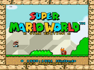Super Mario World Star Edition Title Screen